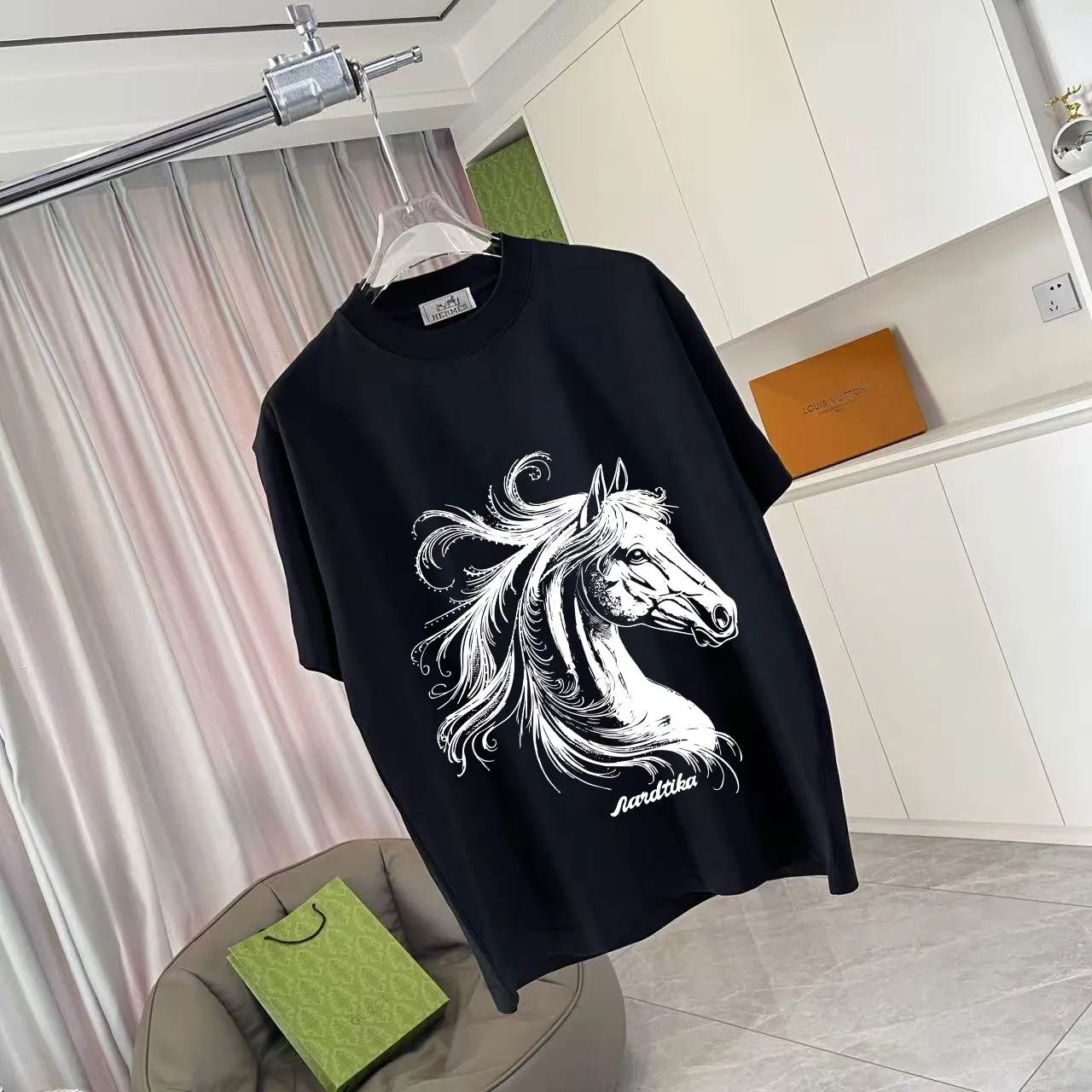 Herme* 2026 New Arrival logo 300g T Same Style Size：S M L XL XXL ：Black White Green Purple